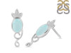 Blue Chalcedony Stud Earring BLX-RDE-5.