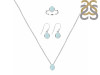  Blue Chalcedony Jewelry Set BLX-RDN-455-RDE-547-RDR-248.