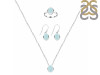  Blue Chalcedony Jewelry Set BLX-RDN-456-RDE-998-RDR-1882.