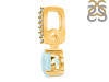 Blue Chalcedony & White Topaz Pendant BLX-RDP-549-CZ-LOOP.