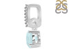 Blue Chalcedony & White Topaz Pendant BLX-RDP-549-CZ-LOOP.