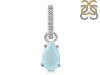Blue Chalcedony & White Topaz Pendant BLX-RDP-550-CZ-LOOP.