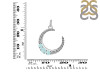 Blue Chalcedony & White Topaz Pendant BLX-RDP-728.