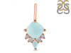 Blue Chalcedony & White Topaz Pendant BLX-RDP-729.