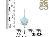 Blue Chalcedony & White Topaz Pendant BLX-RDP-729.