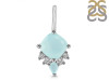Blue Chalcedony & White Topaz Pendant BLX-RDP-729.