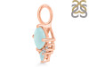 Blue Chalcedony & White Topaz Pendant BLX-RDP-729.