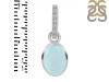 Blue Chalcedony & White Topaz Pendant BLX-RDP-792-CZ-LOOP.