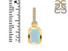 Blue Chalcedony & White Topaz Pendant BLX-RDP-954-CZ-LOOP.