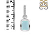 Blue Chalcedony & White Topaz Pendant BLX-RDP-954-CZ-LOOP.