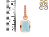 Blue Chalcedony & White Topaz Pendant BLX-RDP-955-CZ-LOOP.