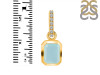 Blue Chalcedony & White Topaz Pendant BLX-RDP-955-CZ-LOOP.