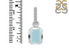 Blue Chalcedony & White Topaz Pendant BLX-RDP-955-CZ-LOOP.