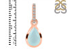 Blue Chalcedony & White Topaz Pendant BLX-RDP-956-CZ-LOOP.