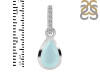 Blue Chalcedony & White Topaz Pendant BLX-RDP-956-CZ-LOOP.