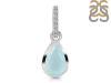 Blue Chalcedony & White Topaz Pendant BLX-RDP-956-CZ-LOOP.