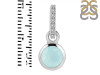 Blue Chalcedony & White Topaz Pendant BLX-RDP-958-CZ-LOOP.