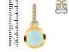 Blue Chalcedony & White Topaz Pendant BLX-RDP-960-CZ-LOOP.