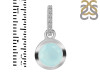Blue Chalcedony & White Topaz Pendant BLX-RDP-960-CZ-LOOP.