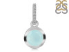 Blue Chalcedony & White Topaz Pendant BLX-RDP-960-CZ-LOOP.