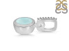 Blue Chalcedony & White Topaz Pendant BLX-RDP-960-CZ-LOOP.