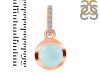 Blue Chalcedony & White Topaz Pendant BLX-RDP-992-CZ-LOOP.