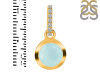 Blue Chalcedony & White Topaz Pendant BLX-RDP-992-CZ-LOOP.