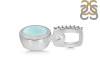 Blue Chalcedony & White Topaz Pendant BLX-RDP-992-CZ-LOOP.
