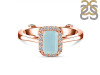 Blue Chalcedony & White Topaz Ring BLX-RDR-1787.