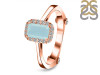 Blue Chalcedony & White Topaz Ring BLX-RDR-1787.