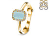 Blue Chalcedony & White Topaz Ring BLX-RDR-1787.