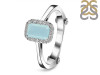 Blue Chalcedony & White Topaz Ring BLX-RDR-1787.