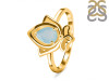 Blue Chalcedony Lotus Ring BLX-RDR-2157.