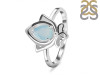 Blue Chalcedony Lotus Ring BLX-RDR-2157.