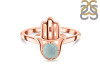 Blue Chalcedony Hamsa Hand Ring BLX-RDR-2163.