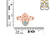 Blue Chalcedony Hamsa Hand Ring BLX-RDR-2163.