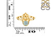 Blue Chalcedony Hamsa Hand Ring BLX-RDR-2163.