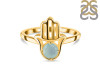 Blue Chalcedony Hamsa Hand Ring BLX-RDR-2163.
