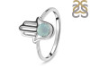Blue Chalcedony Hamsa Hand Ring BLX-RDR-2163.