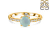Blue Chalcedony & White Topaz Ring BLX-RDR-2303.