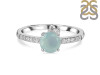 Blue Chalcedony & White Topaz Ring BLX-RDR-2303.