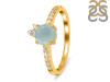 Blue Chalcedony & White Topaz Ring BLX-RDR-2303.