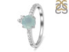 Blue Chalcedony & White Topaz Ring BLX-RDR-2303.