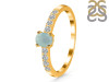 Blue Chalcedony & White Topaz Ring BLX-RDR-2538.