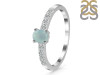 Blue Chalcedony & White Topaz Ring BLX-RDR-2538.