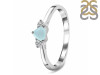 Blue Chalcedony  & White Topaz Ring BLX-RDR-2543.