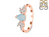 Blue Chalcedony & White Topaz Ring BLX-RDR-2556.