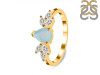 Blue Chalcedony & White Topaz Ring BLX-RDR-2556.