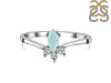 Blue Chalcedony & White Topaz Ring BLX-RDR-2590.