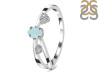 Blue Chalcedony & White Topaz Ring BLX-RDR-2629.